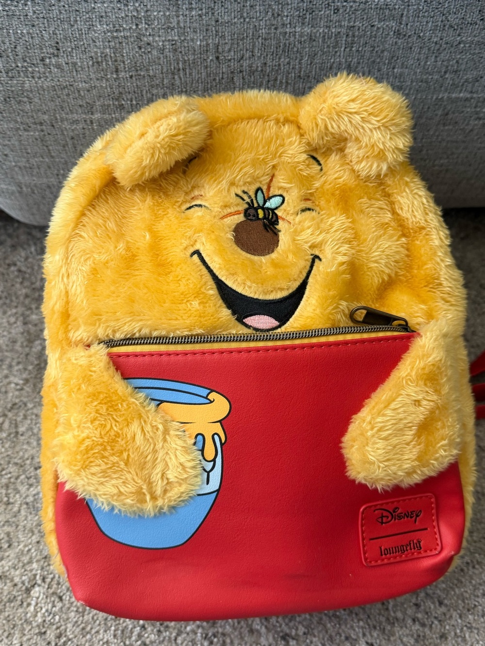 Disney Yellow & Red Winnie the Pooh Plush loungefly
